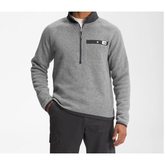 The North Face Mens Gordon Lions Fleece XXL Pullover Gray Quarter Zip Jacket Top - Picture 1 of 15